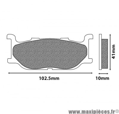 Plaquette de frein marque Newfren pour scooter yamaha 600 xj n 1995-1997 avant, 500 tmax 2001-2003 avant, 1300 stryker après 2011 avant, 950 xv bolt après 2014 avant (l 102.5mm - h 41mm - p 10mm) (fd0183bks) * Déstockage !