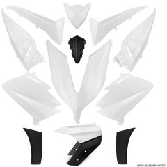 Kit carrosserie 14 pièces pour maxi-scooter yamaha t-max 530cc 2015-2016 couleur blanc competition