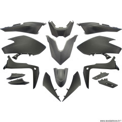 Kit carrosserie 15 pièces pour maxi-scooter yamaha t-max 530cc 2017-2019 sx / dx couleur noir mat