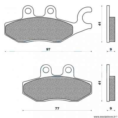 Plaquettes de frein 30 g1050 avant + arrière droit marque Galfer pour maxi-scooter 125 piaggio medley / x10 / x9 après 2004