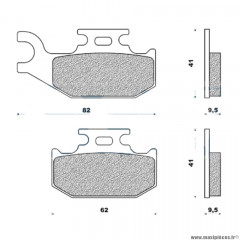 Plaquettes de frein 174 g1054 avant / arrière marque Galfer pour moto quad bombardier / can-am / suzuki / yamaha