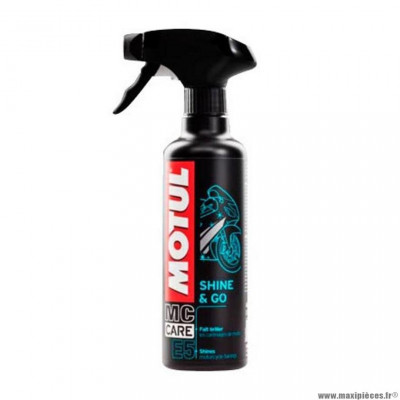 Nettoyant plastique e5 shine & go (pulvérisateur 400ml) marque Motul pour moto / scooter