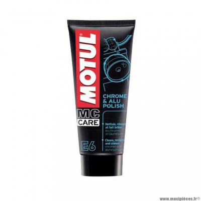 Nettoyant chrome et alu e6 chrome & alu polish (tube 100ml) marque Motul pour moto / scooter