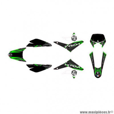 Kit deco/autocollant marque KRM pour mécaboite derbi senda 2011-2018/rcr/smt après 18 couleur vert