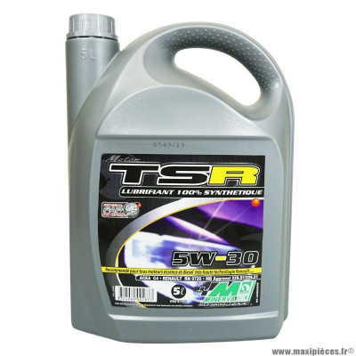 Huile moteur 4 temps marque Minerva Oil auto synthese tsr 5w30 (100% synthese pour moteurs fap diesel et essence) (5l)