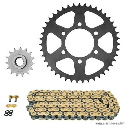 Kit chaine pour moto kawasaki 750 z 2004-2014 520 15x43 (diamètre couronne 80-104-10.5) (démultiplication origine) marque Afam