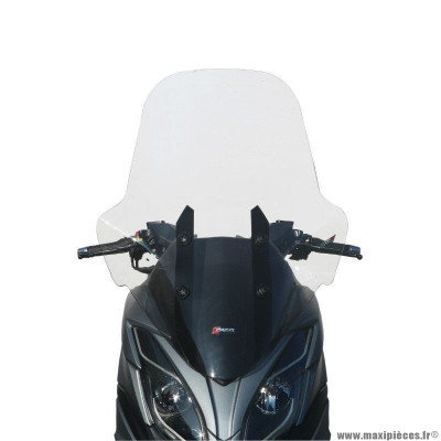 Pare brise pour maxi-scooter kymco 300 g-dink après 2017 transparent (h 815mm - l 610mm) marque Faco