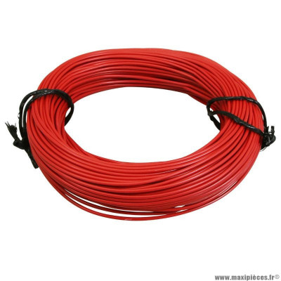 Fil électrique 0,75mm2 9-10 multibrin rouge (50m)