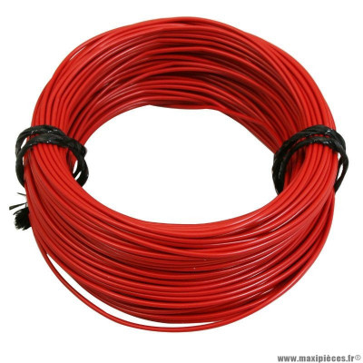 Fil électrique 1,00mm2 12-10 multibrin rouge (50m)