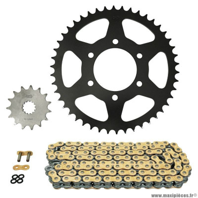 Kit chaine pour moto kawasaki 650 er-6f 2005-2016, er-6f abs 2015-2016 520 15x46 (diamètre couronne 80-104-10.5) (démultiplication origine) marque Afam