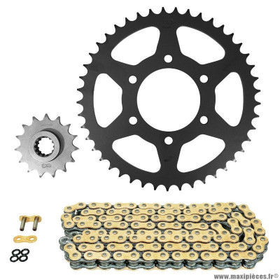 Kit chaine pour moto kawasaki 800 z 2013-2016 520 15x45 (diamètre couronne 80-104-10.5) (démultiplication origine) marque Afam