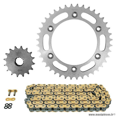 Kit chaine pour moto ktm 690 duke 2008-2012, duke abs 2013-2019, r duke r 2010-2012, r duke r abs 2013-2017 520 16x40 (diamètre couronne 125-150-8.5) (démultiplication origine) marque Afam