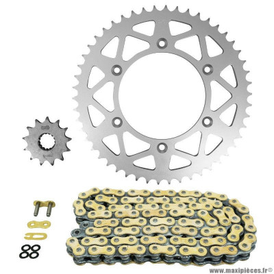 Kit chaine pour moto husqvarna 300 te 2014-2017, 300 te i 2018-2020, 300 tx i 2018-2019 520 13x50 (diamètre couronne 125-150-8.5) (démultiplication origine) marque Afam