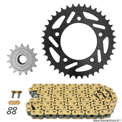 Kit chaine pour moto ducati 1100 scrambler 2018-2020 520 15x39 (diamètre couronne 100-124-10.5) (démultiplication origine) marque Afam