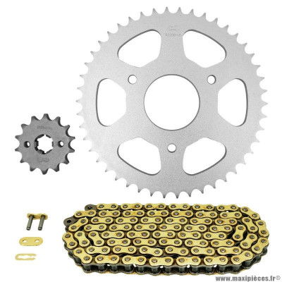 Kit chaine pour moto rieju 125 rs2 2006-2010, rs2 pro 2007-2010 428 14x46 (diamètre couronne 55-90.5-8.5) (démultiplication origine) marque Afam