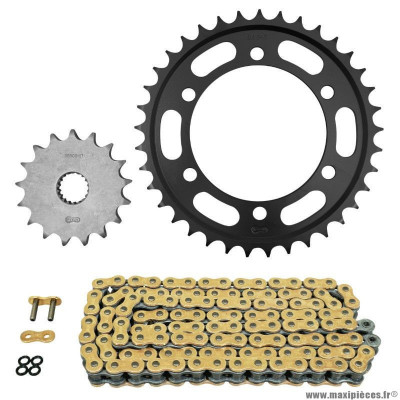 Kit chaine pour moto triumph 1200 speedmaster 2019-2020 525 17x37 (diamètre couronne 106-125-10.5) (démultiplication origine) marque Afam