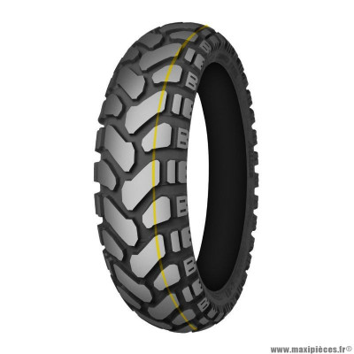 Pneu moto 17p 170-60b17 marque Mitas e-07+ enduro trail m+s rear 72t tl (trail on road dakar yellow)