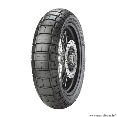 Pneu moto 18p 150-70-18 marque Pirelli scorpion rally str m-c radial rear m+s tl 70v (africa twin-oe yamaha)