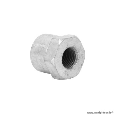 Ecrou de roue epaule diamètre m10 x 100 pour mobylette mbk / peugeot diamètre 18,5mm - long 11,5mm (version 2)