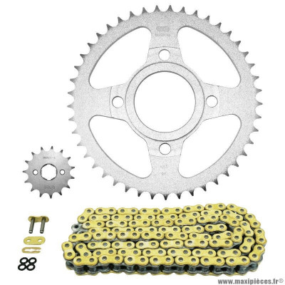 Kit chaine pour moto daelim 125 vl daystar ii 2008-2012 428 15x45 (diamètre couronne 58-90-10.5) (démultiplication origine) marque Afam