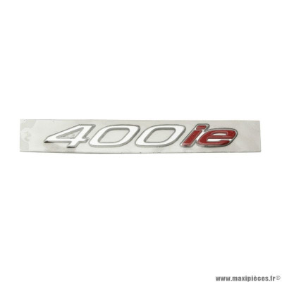 Logo ''400 ie'' argent origine piaggio pour maxi-scooter mp3 400 après 2007 (653295)