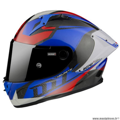 Casque intégral marque MT kre+ fim fibre carbone projectile d7 bleu brillant m