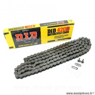 Chaine DID 420D B&B x 138 maillons RJ pour moto / dirt-bike / 50 à boite