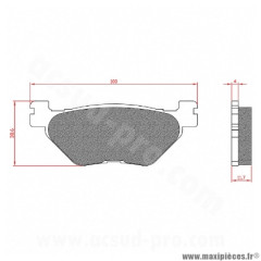 Plaquette de frein Brenta BR3058 arrière homologuée ECE R90 pour Maxi Scooter YAMAHA T-MAX 500 cc, T-MAX 530 cc, T-MAX 560 cc