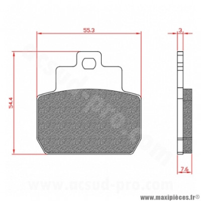 Plaquette de frein brenta BR3079 Homologuée ECE R90 Arrière pour Maxi Scooter PIAGGIO X8 125 cc, MP3 125 cc, X-EVO 125 cc, GILERA FUOCO 500 cc