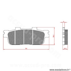 Plaquette de frein Brenta BR3100 pour Maxi Scooter KYMCO, SYM, TGB