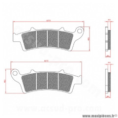 Plaquette de frein Brenta BR3096 Homologuée ECE R90 pour Maxi Scooter PIAGGIO, KYMCO, APRILIA