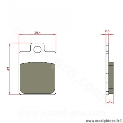 Plaquette de frein brenta BR3014 Homologuée ECE R90 pour Maxi Scooter, Scooter 50cc PIAGGIO, PEUGEOT, GILERA, SYM