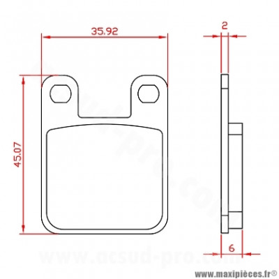 Plaquette de frein Brenta BR3015 pour APRILIA, BETA, DERBI, FANTIC, GAS-GAS, ITALJET, MALAGUTI, PEUGEOT, SUZUKI