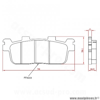 Plaquette de frein Brenta BR3102 pour APRILIA, BETA, DERBI, FANTIC, GAS-GAS, ITALJET, MALAGUTI, PEUGEOT, SUZUKI