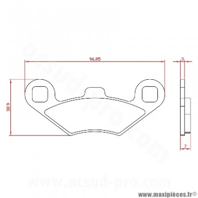 Plaquette de frein Brenta BR3157 pour APRILIA, BETA, DERBI, FANTIC, GAS-GAS, ITALJET, MALAGUTI, PEUGEOT, SUZUKI