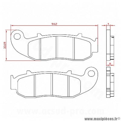 Plaquette de frein avant Brenta BR3221 pour APRILIA, BETA, DERBI, FANTIC, GAS-GAS, ITALJET, MALAGUTI, PEUGEOT, SUZUKI