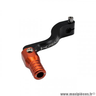 Sélecteur de vitesse am6 KRM Alu Noir / Orange (Repliable) pour Mecaboite APRILIA, MBK, PEUGEOT, RIEJU, SHERCO, YAMAHA