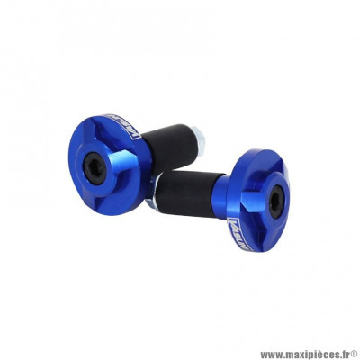 Embouts de guidon Yasuni Pro Race Alu CNC bleu diam 17 mm