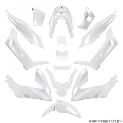 Carrosserie/Carenage blanc perle kit 14 pièces pour Maxi Scooter HONDA PCX 125 cc