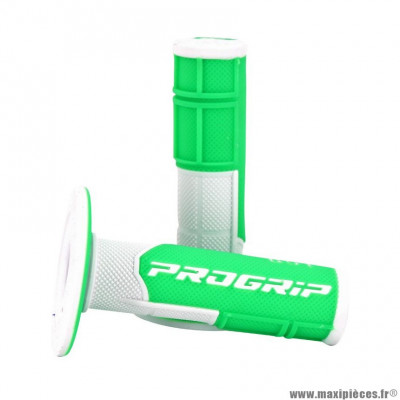 Revêtement de poignée ProGrip 801 double densité fluo design blanc/vert fluo closed end 115mm