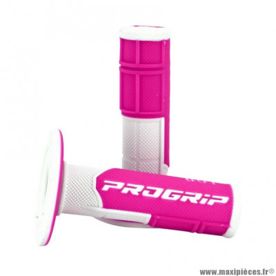 Revêtement poignée ProGrip 801 double densité fluo design blanc/fuchsia fluo closed end 115mm