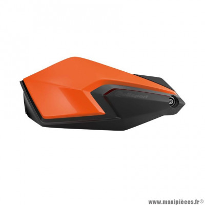 Protège main moto Polisport S-Dual orange/noir version fermé