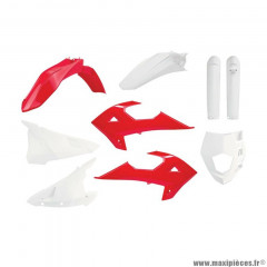 Carrosserie/Carenage Enduro Polisport Rouge/Blanc 2021>2022 / 2018>2020 (Couleur OEM) (Kit Plastiques 9 pièces) pour Moto GAS-GAS EC 200 cc, EC 250 cc, EC 300 cc, RIEJU MR 250 cc, MR 300 cc