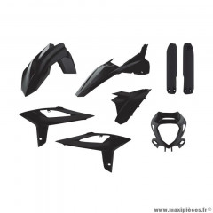 Kit plastiques carrosserie/carenage Polisport noir 8 pièces pour Moto BETA