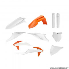 Carrosserie/Carenage Polisport MX Orange KTM/Blanc 2019> Kit Plastiques 10 pieces pour Moto, Quad KTM