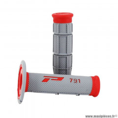 Revêtement Poignée ProGrip 791 Off Road double densité base rouge/gris closed end 115mm