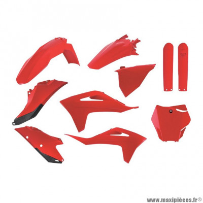 Carrosserie/Carenage Polisport MX couleur OEM kit plastiques 10 pièces rouge 2021>2023 pour Moto GAS-GAS