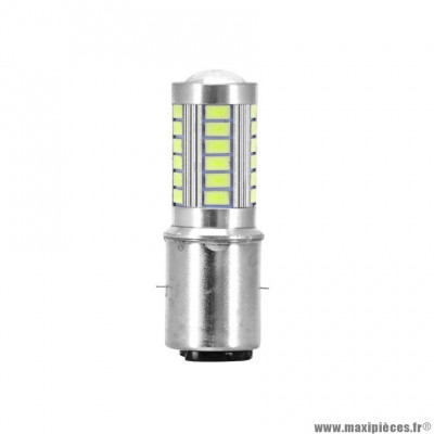 Ampoule/Lampe LED Replay 12V 12W culot BA20d 5000>6000K éclairage blanc brillant SMD (projecteur)