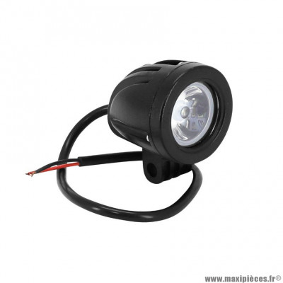 Feu/éclairage additionnel orientable LED Alu Noir Diam Ext 57mm