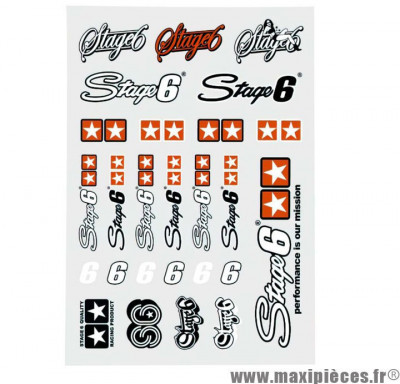 Grande planche d'autocollants/stickers Stage 6 (A4 - 21X29.7CM)